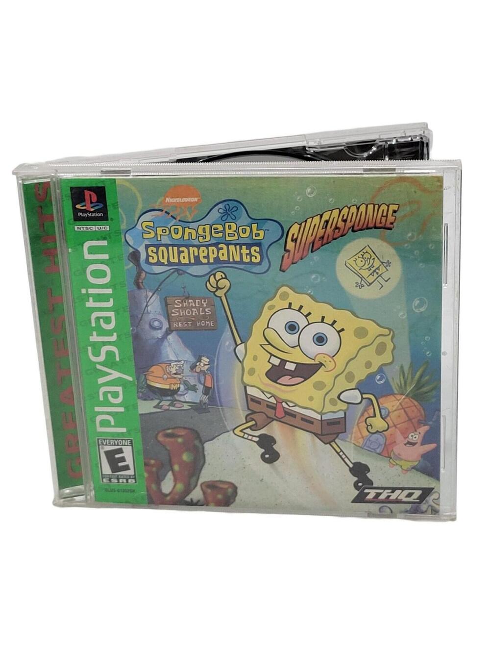 PS1 Playstation 1 Greatest Hits Spongebob Squarepants Supersponge COMPLETE